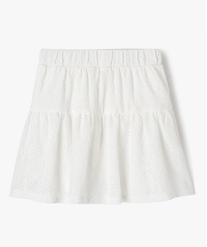 jupe a volant en broderie anglaise avec doublure short fille beigeE817701_3