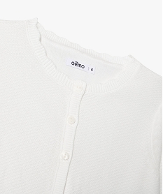 gilet court en maille fantaisie fille beige giletsE823801_2