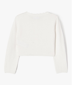 gilet court en maille fantaisie fille beige giletsE823801_3