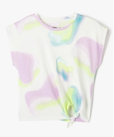 GEMO Tee-shirt manches courtes loose tie-and-dye fille Multicolore
