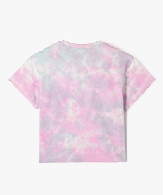 tee-shirt manches courtes tie-and-dye imprime pikachu fille - pokemon rose tee-shirtsE825901_3