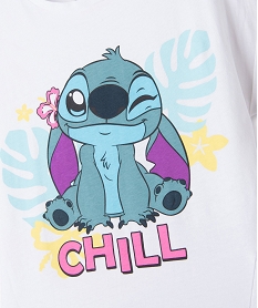 tee-shirt manches courtes a revers imprime stitch fille - disney beigeE826201_2