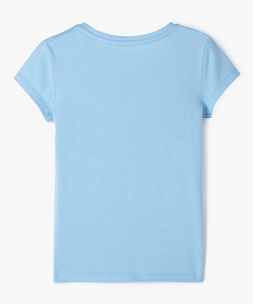 tee-shirt manches courtes avec sequins reversibles fille bleu tee-shirtsE826301_4