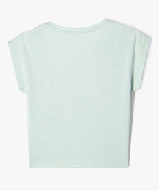 tee-shirt manches courtes loose imprime fille vert tee-shirtsE827501_3