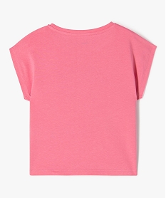 tee-shirt manches courtes loose imprime fille rose tee-shirtsE827601_3