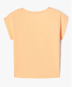 tee-shirt manches courtes loose imprime fille orangeE827701_3