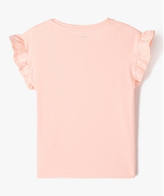 tee-shirt a manches courtes avec volants fille rose tee-shirtsE828201_3