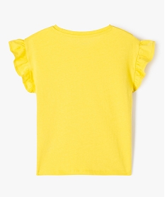 tee-shirt a manches courtes avec volants fille jaune tee-shirtsE828501_3