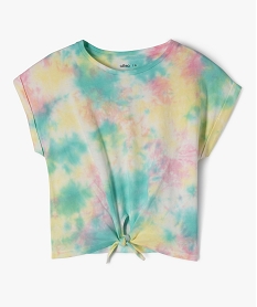 tee-shirt oversize a manches courtes effet tie and dye fille jauneE828901_1