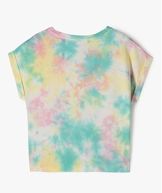 tee-shirt oversize a manches courtes effet tie and dye fille jauneE828901_3