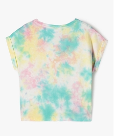 tee-shirt oversize a manches courtes effet tie and dye fille jauneE828901_4