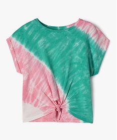 GEMO Tee-shirt oversize à manches courtes effet tie and dye fille vert standard