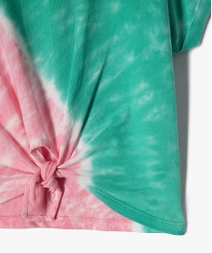 tee-shirt oversize a manches courtes effet tie and dye fille vert tee-shirtsE829001_2