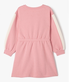 robe sweat avec taille elastique fille roseE833401_3