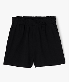 GEMO Short léger et fluide à taille élastiquée fille noir standard