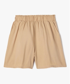 GEMO Short léger et fluide à taille élastiquée fille Beige