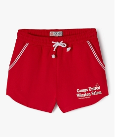 GEMO Short de sport avec taille élastique fille - Camps United rouge standard