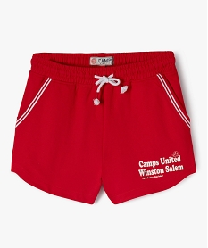 GEMO Short de sport avec taille élastique fille - Camps United Rouge