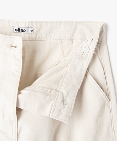 pantalon cargo straight en coton fille beigeE840001_2