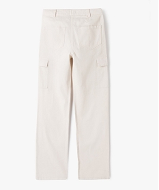 pantalon cargo straight en coton fille beigeE840001_3