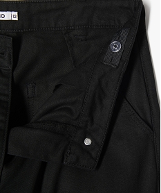 pantalon cargo straight en coton fille noir pantalonsE840801_3