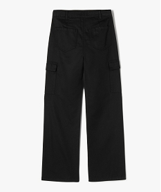 pantalon cargo straight en coton fille noir pantalonsE840801_4