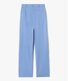 pantalon large et souple a taille haute fille bleu pantalonsE841101_4
