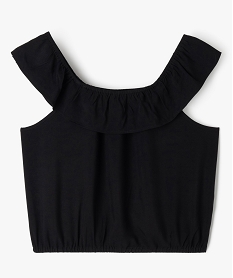 GEMO Blouse sans manches coupe courte fille noir standard