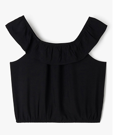 blouse sans manches coupe courte fille noirE843001_1