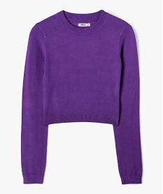 GEMO Pull fin coupe courte fille violet standard