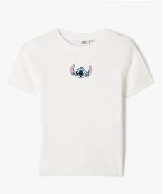 GEMO Tee-shirt à manches courtes avec motif Stitch fille - Disney Beige