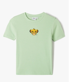 GEMO Tee-shirt à manches courtes avec motif Simba fille - Disney Vert