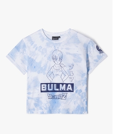 tee-shirt ample et court avec motif manga fille - dragon ball z bleuE845501_1