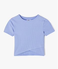 tee-shirt a manches courtes avec bas asymetrique fille bleu tee-shirtsE846301_1