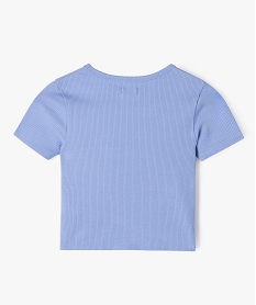 tee-shirt a manches courtes avec bas asymetrique fille bleu tee-shirtsE846301_3