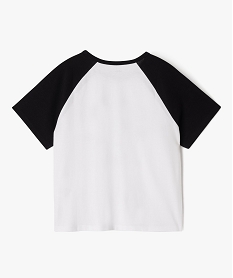 tee-shirt manches courtes contrastantes coupe large fille noir tee-shirtsE846501_3