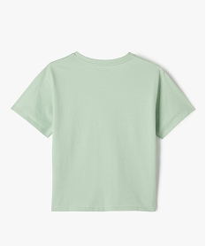 tee-shirt a manches courtes avec motif positif fille vert tee-shirtsE846801_3