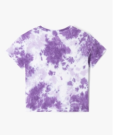 tee-shirt manches courtes ample tie-and-dye fille - wednesday violetE847401_3