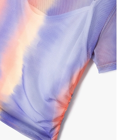 tee-shirt en tulle avec doublure debardeur fille violet tee-shirtsE848001_2
