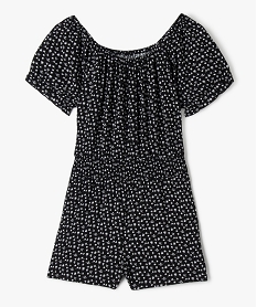 GEMO Combishort à motifs fleuris avec détails froncés fille noir standard