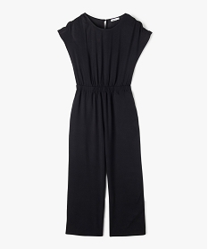GEMO Combinaison pantalon à manches courtes fluide fille noir standard