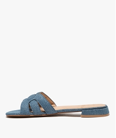 mules femme a talon plat unies et a paillettes style denim bleuE850101_3