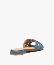 mules femme a talon plat unies et a paillettes style denim bleu sandales plates et nu-piedsE850101_4