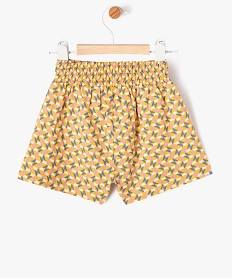 short imprime en maille bebe fille jaune shortsE850801_3