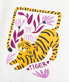 tee-shirt a manches courtes avec motif jungle et paillettes bebe fille beigeE850901_2