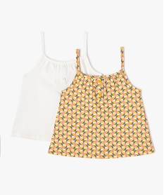 GEMO Débardeur à fines bretelles bébé fille (lot de 2) jaune standard