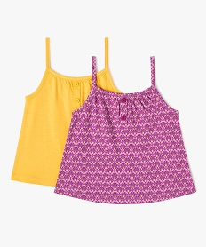 GEMO Débardeur à fines bretelles bébé fille (lot de 2) violet standard