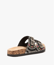 mules femme avec brides a boucle en perles et strass noir sandales plates et nu-piedsE853401_4