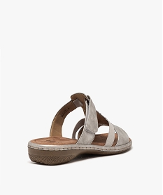 mules femme confort a scratch dessus perles fantaisie gris mules et sabotsE853701_4