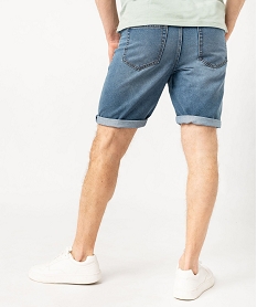 bermuda en jean homme fin et souple gris shorts en jeanE854401_3